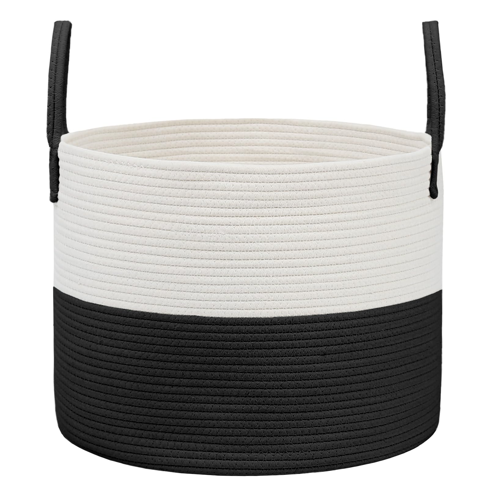 JMvicyroam 65L Extra Large Blanket Basket for Living Room - Woven Cotton Rope Laundry Hamper with Reinforced Handles - Storage Bin for Pillows, Comforters & Toys - Machine Washable,Oatmeal
